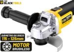Esmerilhadeira Lixadeira Angular Sem Fio Com 2 Baterias 4000mah 21v 4.1/2 125mm 110/220v The Black Tools - Imagem 2