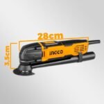 Multiferramenta Oscilante Elétrica MF3008-9 Ingco 300W C/Acessórios para Cortes Lixas Madeira Metal Rejunte - (220, Volts) - Imagem 2