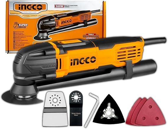 Multiferramenta Oscilante Elétrica UMF3008 9 Ingco 300W C Acessórios para Cortes Lixas Madeira Metal Rejunte (127, Volts) Multiferramenta Oscilante Elétrica UMF3008-9 Ingco 300W C/Acessórios para Cortes Lixas Madeira Metal Rejunte - (127, Volts) - Imagem 1