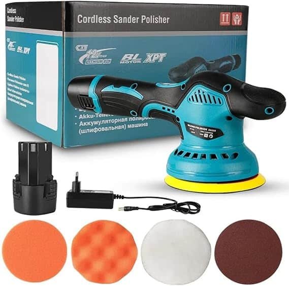 Politriz Lixadeira Portátil Sem Fio para polir carro Multifuncional Elétrica 12v Polimento Automotivo Politriz Lixadeira Portátil Sem Fio para polir carro Multifuncional Elétrica 12v Polimento Automotivo - Imagem 1