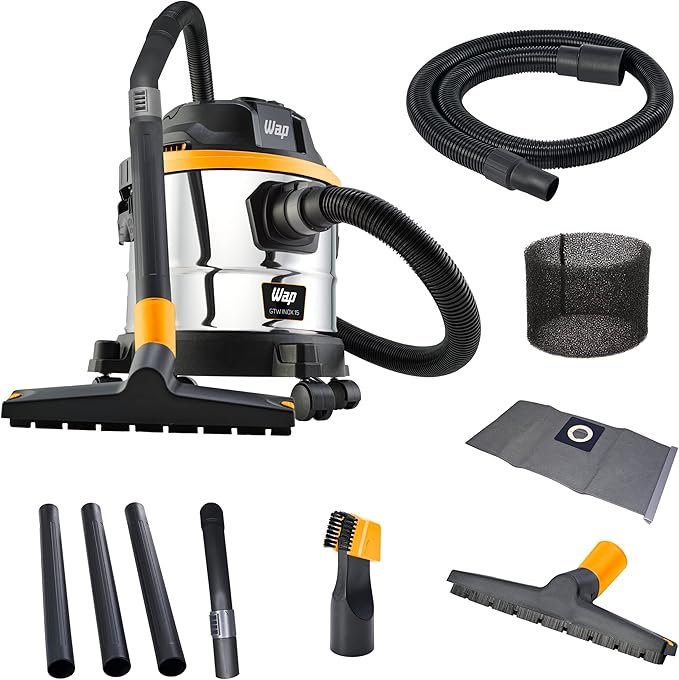 WAP Aspirador de Pó e Água Barril GTW INOX 15, Compacto, 14,8 Litros, com Filtro Lavável, 146mbar 1700W 127V WAP Aspirador de Pó e Água Barril GTW INOX 15, Compacto, 14,8 Litros, com Filtro Lavável, 146mbar 1700W 127V - Imagem 1